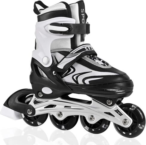 Kids Inline Skates for Boys and Girls, 4 Size Adjustable Inline Skates with All Light Up Wheels for Toddler Kids Beginner Outdoor Indoor Sport in Saudi Arabia