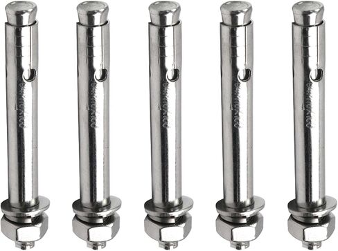 Xiaoyztan 5 Pcs Stainless Steel External Expansion Screws Heavy Duty Concrete Wall Bolts Molly Bolt Metal Sleeve Bolt Dry Wall Anchors (M10x100mm Bolt 12mm Hole) in Saudi Arabia