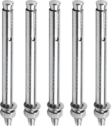 Xiaoyztan 5 Pcs Stainless Steel External Expansion Screws Heavy Duty Concrete Wall Bolts Molly Bolt Metal Sleeve Bolt Dry Wall Anchors (M10x100mm Bolt 12mm Hole) in Saudi Arabia