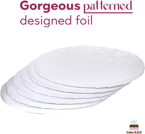 6 inch White Round Sturdy Cake Board Drums for Displaying Cakes, 1/2 inch Thick, (1-Pack) in Saudi Arabia