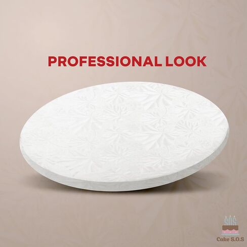 6 inch White Round Sturdy Cake Board Drums for Displaying Cakes, 1/2 inch Thick, (1-Pack) in Saudi Arabia