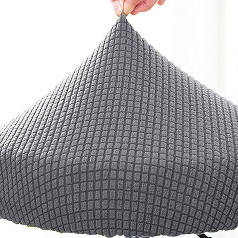 قطعة واحدة من أغطية البراز دائرية، غطاء مقعد مستدير قابل للتنفس للغاية، وسادة مقعد 12 قابلة للتمدد ومقاومة للتجاعيد وقابلة للغسل والغبار - وسادة واحدة فقط باللون الرمادي in Kuwait