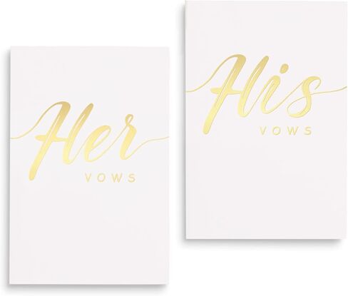 Vow Books for Wedding, Wedding Vow Books His and Hers, Bridal Shower Gifts, Wedding Keepsake Wedding Journal Notebook, 32 Lined Pages,4 x 6 inches (Gold) in Saudi Arabia