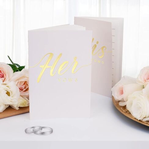 Vow Books for Wedding, Wedding Vow Books His and Hers, Bridal Shower Gifts, Wedding Keepsake Wedding Journal Notebook, 32 Lined Pages,4 x 6 inches (Gold) in Saudi Arabia