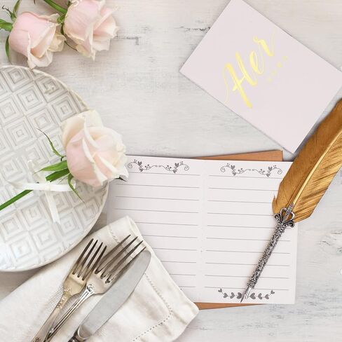 Vow Books for Wedding, Wedding Vow Books His and Hers, Bridal Shower Gifts, Wedding Keepsake Wedding Journal Notebook, 32 Lined Pages,4 x 6 inches (Gold) in Saudi Arabia