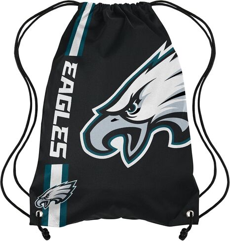 حقيبة ظهر FOCO Philadelphia Eagles NFL ذات لون بديل وشعار كبير برباط - أسود in Saudi Arabia