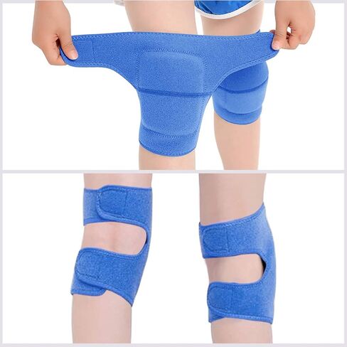 Kids Adjustable Knee Pad Protective Gear Soft Sponge Dance Kneepad Youth Boys Girls Non-Slip Knee Brace Stabilized Cushion Breathable Knee Pad Support for Dancing Skating Sport Football Cycling l Pair in Saudi Arabia