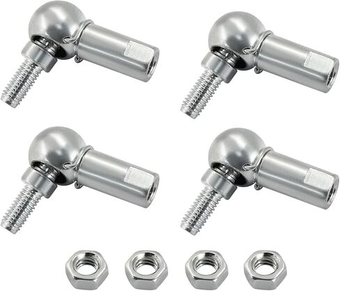 4 PCS m5 x 0.8mm Right Thread Ball Head Joint Rod End Bearing, Carbon Steel Ball Socket End Fitting for Hinge Door in Kuwait
