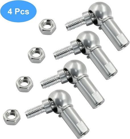 4 PCS m5 x 0.8mm Right Thread Ball Head Joint Rod End Bearing, Carbon Steel Ball Socket End Fitting for Hinge Door in Kuwait