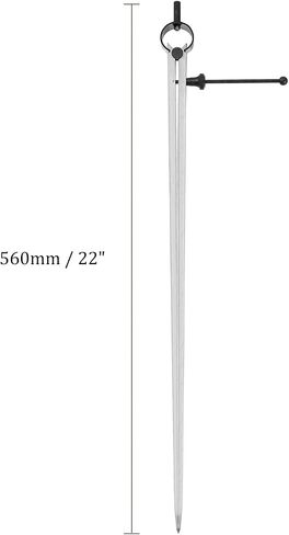 Spring Joint Caliper - [20 Inch] Carbon Steel Adjustable Spring Divider Caliper with Solid Nut for Metalworking Drawing Use, Hardened Points in Saudi Arabia
