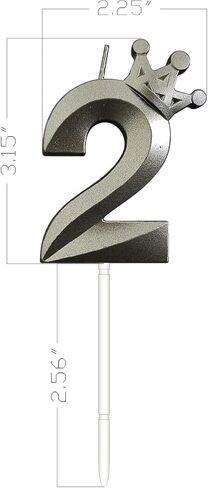 شمعة عيد ميلاد رقم 3 بتصميم تاج ثلاثي الأبعاد لتزيين الكيك لمدة ثلاث سنوات وشموع عيد ميلاد سعيد والذكرى السنوية (تاج-3، أسود) in Kuwait