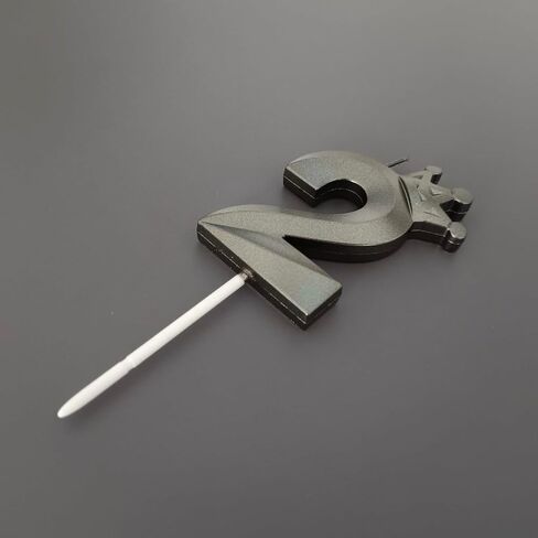 شمعة عيد ميلاد رقم 3 بتصميم تاج ثلاثي الأبعاد لتزيين الكيك لمدة ثلاث سنوات وشموع عيد ميلاد سعيد والذكرى السنوية (تاج-3، أسود) in Kuwait