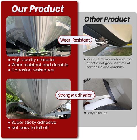 واقي عارضة للقوارب المصنوعة من الألياف الزجاجية وقارب الألومنيوم، يحمي القارب من الصخور والشاطئ والمنحدر، لاصق فائق وواقي حماية لعارضة القارب بسمك 0.27 بوصة، سهل التركيب، عرض 5.2 بوصة، طول 6 أقدام in Kuwait