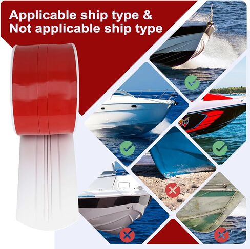 واقي عارضة للقوارب المصنوعة من الألياف الزجاجية وقارب الألومنيوم، يحمي القارب من الصخور والشاطئ والمنحدر، لاصق فائق وواقي حماية لعارضة القارب بسمك 0.27 بوصة، سهل التركيب، عرض 5.2 بوصة، طول 6 أقدام in Kuwait