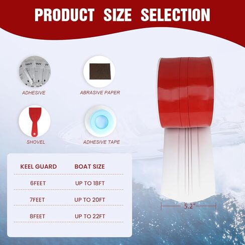 واقي عارضة للقوارب المصنوعة من الألياف الزجاجية وقارب الألومنيوم، يحمي القارب من الصخور والشاطئ والمنحدر، لاصق فائق وواقي حماية لعارضة القارب بسمك 0.27 بوصة، سهل التركيب، عرض 5.2 بوصة، طول 6 أقدام in Kuwait