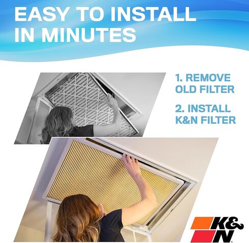 K&N 18X18X1 HVAC Furnace Air Filter, Lasts a Lifetime, Washable, Merv 8, the Last HVAC Filter You Will Ever Buy, Breathe Safely at Home or in the Office, HVC-8-11818 in Saudi Arabia
