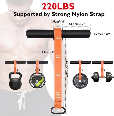 FitBeast Forearm Strengthener & Wrist Roller with Thickened Handle, Forearm Exerciser with Adjustable Nylon Strap, 220lbs Capacity - Ideal for Wrist, Forearm, Grip, and Arm Workouts, Grip Strength Trainer in Saudi Arabia