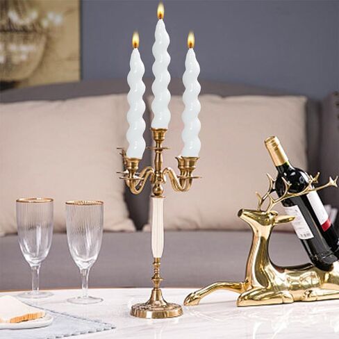 Spiral Taper Candle H7.8inch,Set of 2 Tapered Candles, Smokeless,Long Candle,Conical Stick Candles, Home Dinner, Party, Wedding, Halloween, Christmas (2, red, 2pc20cm) in Kuwait