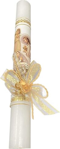 Lito First Communion Candle Set for Boys- White Candle Set Kit for Holy 1st Communion with Figurine - Spanish in Saudi Arabia