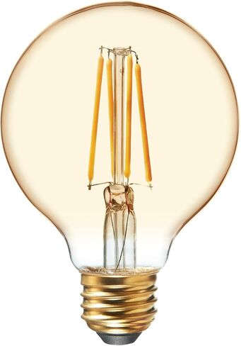 GE Vintage Style LED Light Bulb, 40 Watt, Amber Finish, G25 Globe Bulb (1 Pack) in Saudi Arabia