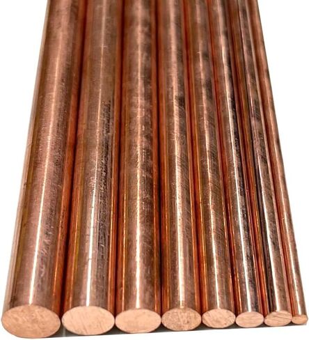 2PCS Pure Copper Round Rod (Diameter 9mm Length 200mm) 99.9% Solid Copper Rod,Used for Metal Working and Metal DIY Process in Saudi Arabia