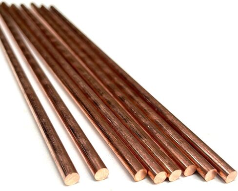 2PCS Pure Copper Round Rod (Diameter 9mm Length 200mm) 99.9% Solid Copper Rod,Used for Metal Working and Metal DIY Process in Saudi Arabia