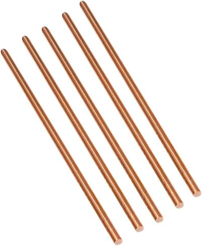 2PCS Pure Copper Round Rod (Diameter 9mm Length 200mm) 99.9% Solid Copper Rod,Used for Metal Working and Metal DIY Process in Saudi Arabia