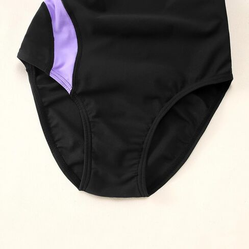 Girls Athletic One Piece Swimsuit Kids Solid Swimwear for Team Practice and Competition Black Navy Sport Bathing Suit in Saudi Arabia