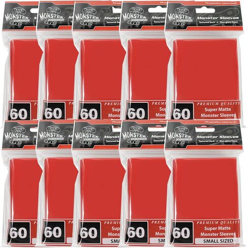 Monster Protectors Card Sleeves(300 Pack) -Small Size(64mm x 89mm) Bright Multi-Color Set of Card Protectors-Compatible with Yugioh & other Collectible TCGs & Sports Cards- Keep cards safe during play in Saudi Arabia