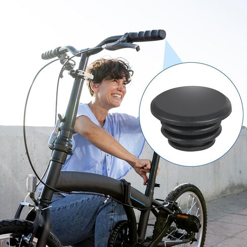 10PCS Handlebar End Plugs, 2.7 cm/1 Inch Bike Handlebar End Caps, Rubber Handlebar Plugs, Mountain Bike Handlebar Ends Bike Cable End Caps for Most Bicycle Grip Bar End Plugs(Black) in Saudi Arabia