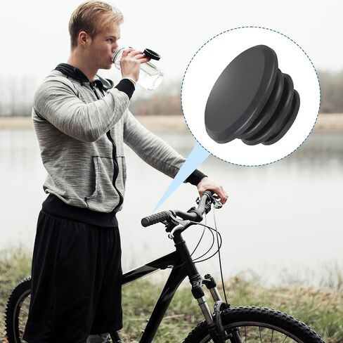10PCS Handlebar End Plugs, 2.7 cm/1 Inch Bike Handlebar End Caps, Rubber Handlebar Plugs, Mountain Bike Handlebar Ends Bike Cable End Caps for Most Bicycle Grip Bar End Plugs(Black) in Saudi Arabia