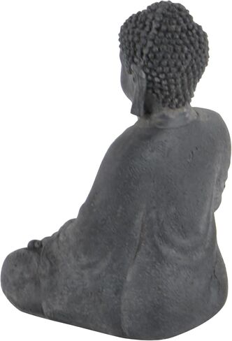 Deco 79 Ceramic Buddha Decorative Sculpture Meditating Home Decor Statue with Engraved Carvings and Relief Detailing, Accent Figurine 8" x 7" x 12", Beige in Saudi Arabia