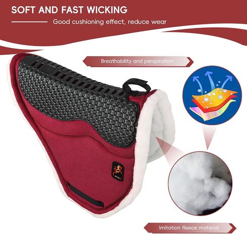 Saddle Pad, Stylish Horse Saddle Pad with Comfortable Breathable Fleece Bottom, Multi-Purpose Endurance Bareback Pad for Horses, Equestrian Riding Training Equipment and Accessorie in Saudi Arabia