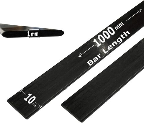 – Flat Carbon Fiber RODS - 1mm x 10mm x 1000mm – Pultruded Flat Solid Rod - Black Matte Finish - Pure Solid Carbon Fibre Flat Strips - for RC Planes-Drones, Boat DIY Craft Projects in Saudi Arabia