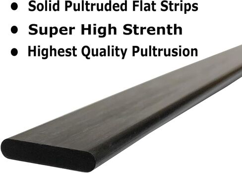 – Flat Carbon Fiber RODS - 1mm x 10mm x 1000mm – Pultruded Flat Solid Rod - Black Matte Finish - Pure Solid Carbon Fibre Flat Strips - for RC Planes-Drones, Boat DIY Craft Projects in Saudi Arabia
