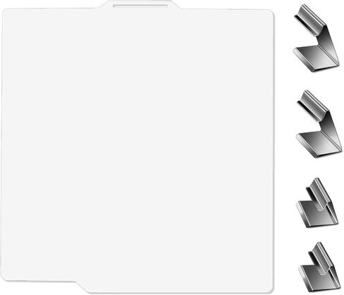 لوحة بناء JUUPINE TK99 لطابعة Bambu Lab X1/X1C/X1E/P1P/P1S ثلاثية الأبعاد، لوحة سطح بناء طابعة ثلاثية الأبعاد، ورقة شبه مرنة، سمك 257X257X1.5 مم، سطح أملس مزدوج الجوانب (لون أبيض) in Kuwait