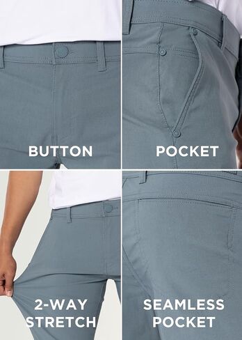 X RAY Stretch Slim Fit Golf Pants Men with Pockets - Tapered Lightweight Mens Golf Pants (Available in 30-38) in Kuwait