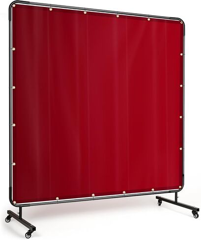 Welding Curtain With Frame – 6’ X 6’ Flame-resistant Vinyl Welding Screen With Frame Welding Shield – Portable Welding Screen Frame, Safety Welding Wall, Vinyl Weld Professional Welding Protection in Saudi Arabia