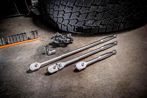 GEARWRENCH 1/2 بوصة محرك 120XP طلاء كامل من الكروم بمقبض طويل جدًا وسقاطة على شكل دمعة | 81364XP in Saudi Arabia