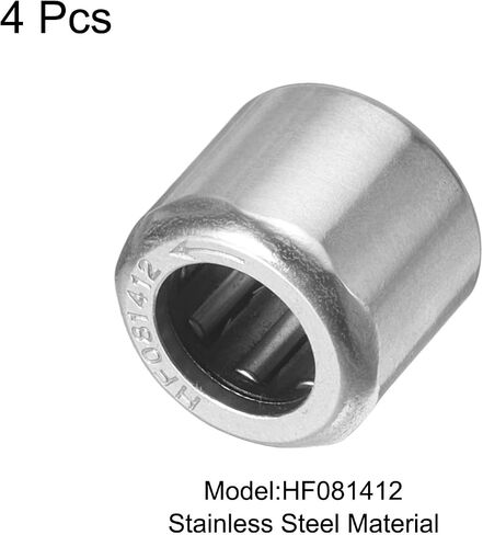 uxcell 2 Pcs HF081412 Needle Roller Bearings One Way Bearing 8x14x12mm, Stainless Steel Bearing in Saudi Arabia