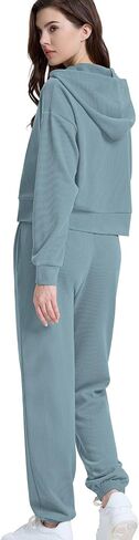 WIHOLL Two Piece Sets for Women Sweatsuit Hoodie and Sweatpants Sets Airport Fashion Outfits Tracksuit with Pocket in Saudi Arabia