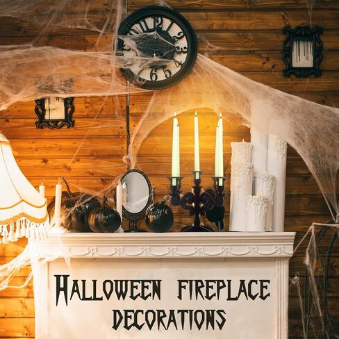 Sliner 3 Pcs 5 Arm Halloween Candlestick Holder Wood Black Candelabra Gothic Candle Holder Retro Halloween Candelabra Candle Stands for Home Decor Wedding Parties Dining Table Centerpiece Mantel in Saudi Arabia