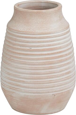 Deco 79 Ceramic Decorative Vase Terracotta Jug Centerpiece Vase with Handles, Flower Vase for Home Decoration 9" x 9" x 16", Orange in Saudi Arabia