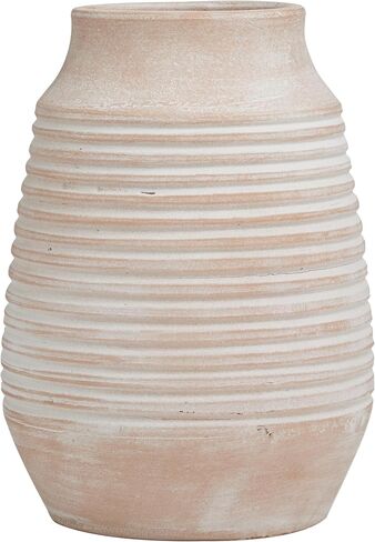 Deco 79 Ceramic Decorative Vase Terracotta Jug Centerpiece Vase with Handles, Flower Vase for Home Decoration 9" x 9" x 16", Orange in Saudi Arabia