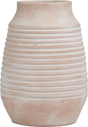 Deco 79 Ceramic Decorative Vase Terracotta Jug Centerpiece Vase with Handles, Flower Vase for Home Decoration 9" x 9" x 16", Orange in Saudi Arabia