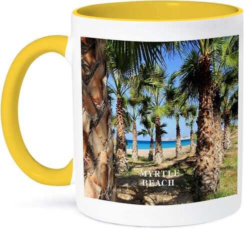 3dRose Palms Line Myrtle Beach South Carolina Magic Transforming Mug, 11-Ounce in Saudi Arabia