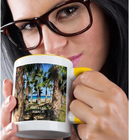 3dRose Palms Line Myrtle Beach South Carolina Magic Transforming Mug, 11-Ounce in Saudi Arabia