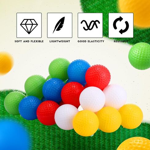 300 قطعة من كرات الجولف البلاستيكية، كرات تدريب الجولف ذات ملمس واقعي، كرة تدريب الجولف المحدودة، كرات الجولف الناعمة للأطفال في الأماكن المغلقة والمفتوحة، لعبة التدريب في الفناء الخلفي (ملونة) in Kuwait