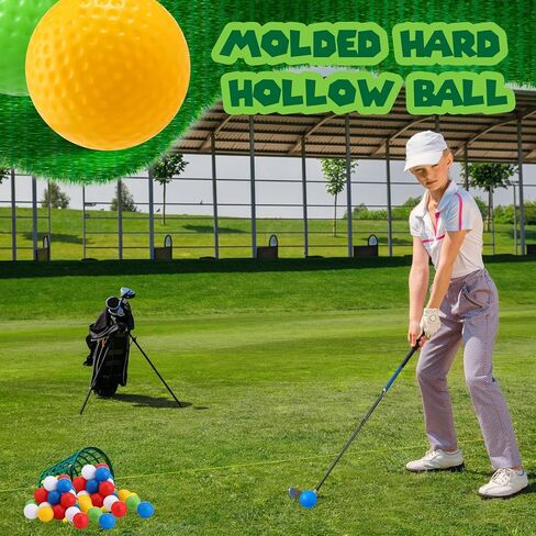 300 قطعة من كرات الجولف البلاستيكية، كرات تدريب الجولف ذات ملمس واقعي، كرة تدريب الجولف المحدودة، كرات الجولف الناعمة للأطفال في الأماكن المغلقة والمفتوحة، لعبة التدريب في الفناء الخلفي (ملونة) in Kuwait