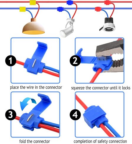 160p Wire Splice Connectors T Tap Wire Connector for Wiring Quick Connect 3 Way Wire Taps Automotive T Connectors Car Audio conectores de Cables eléctricos in Saudi Arabia